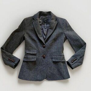 J. Crew 100% Wool Women's Gray Blazer Size 2